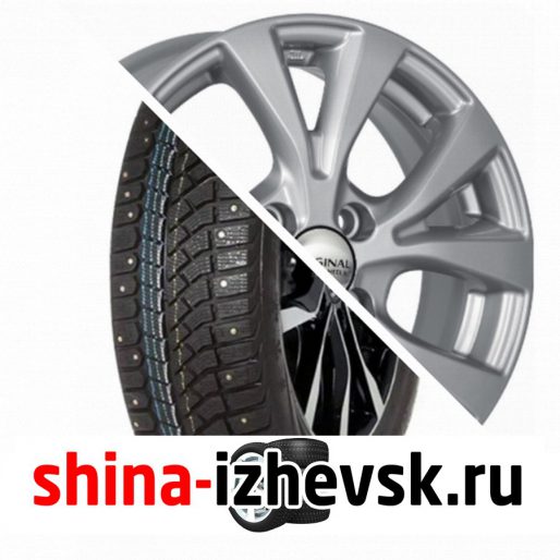 Колесо в сборе Viatti Brina Nordico (V-522) 205/65 R15 T 94 + СКАД KL-262 Hyundai Solaris 6xR15 4×100 ET48 DIA54.1 Серебристый в Ижевске